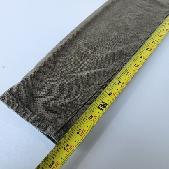 Ann Taylor Loft Pants Womens Green Corduroy Button Fly High Rise Skinny Ankle 6 - Picture 4 of 11
